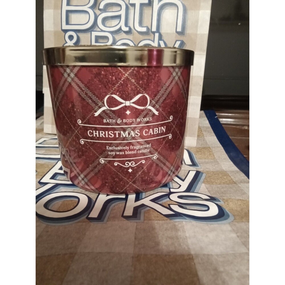 Bath And Body Works 3 Wick New Christmas Cabin Candle